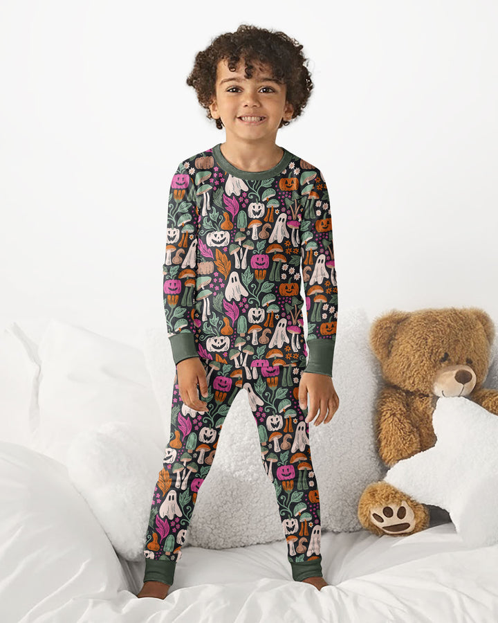 Dark Pumpkin Zona Bamboo Two Piece Long Sleeve Pajama Set