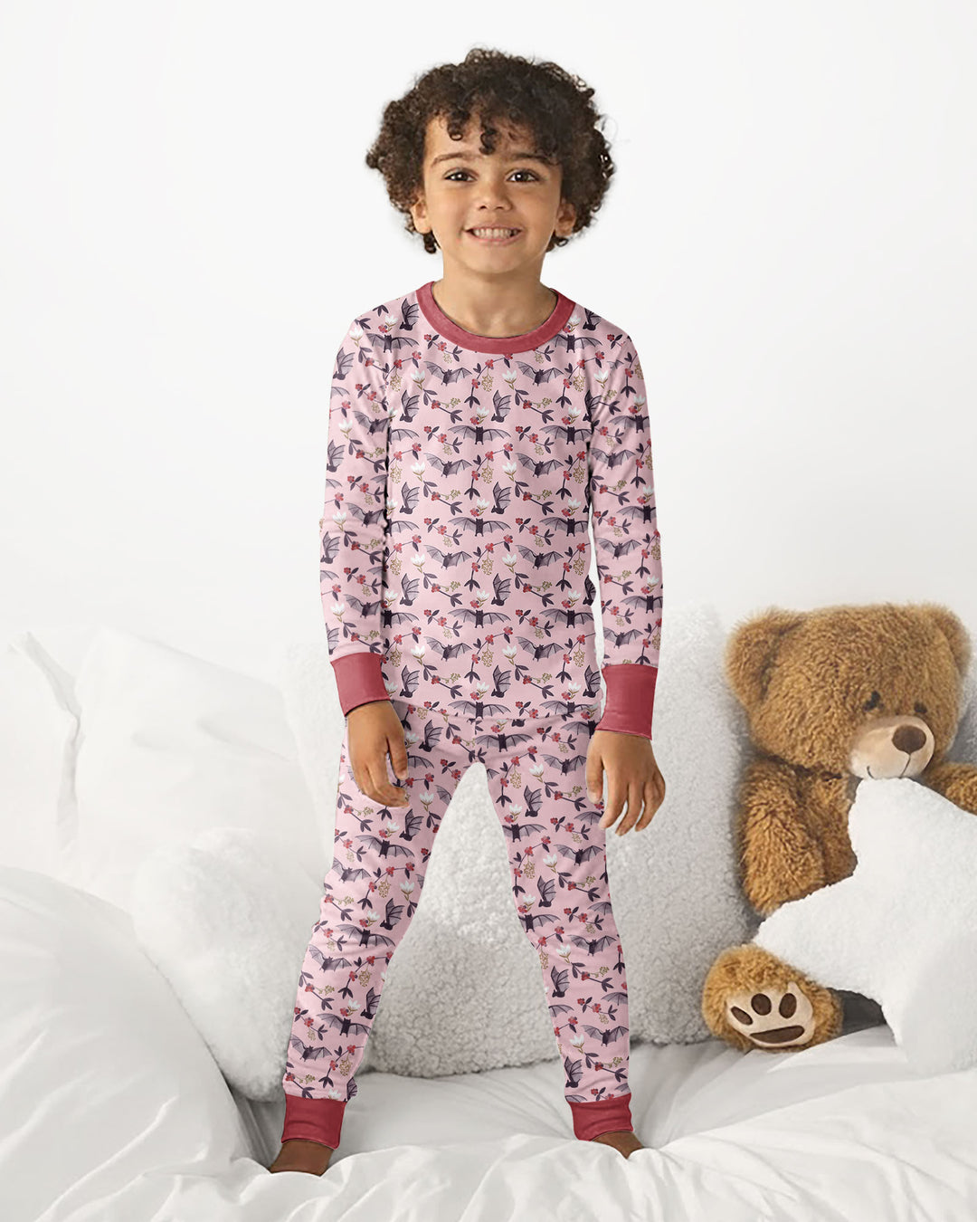 Fruit Bats Bamboo Two Piece Long Sleeve Pajama Set