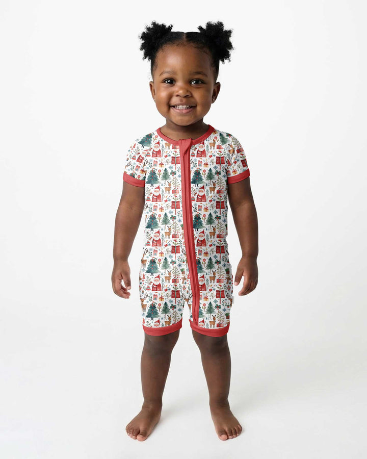 Christmas Tree Santa Bamboo Shorty Zippy