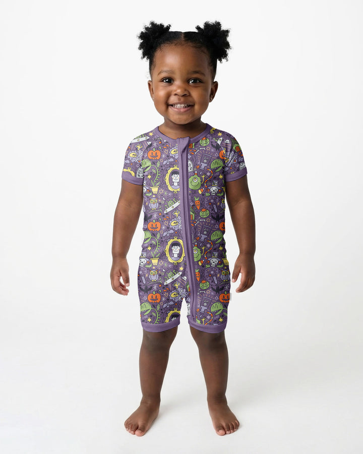 Halloween Monster Fun Bamboo Shorty Zippy