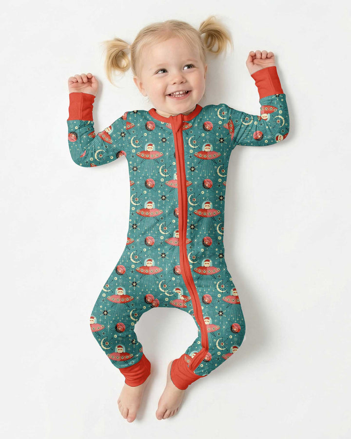 Atomic Santas in Space Bamboo Convertible Zippy