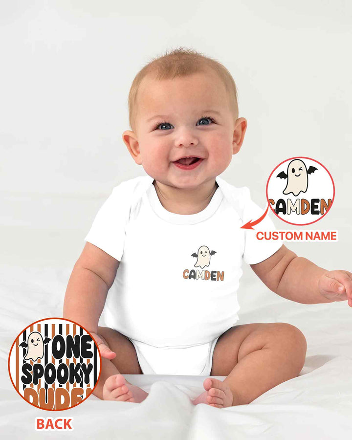 Personalized One Spooky Dude Bamboo Bodysuit