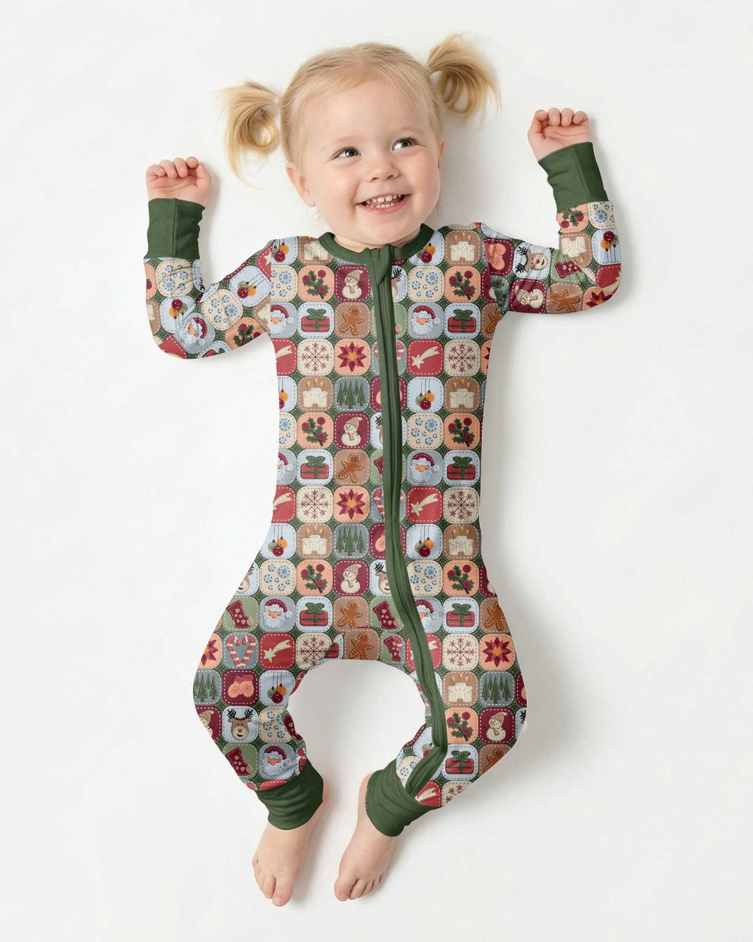 Christmas Felt Patchwork Bamboo Convertible Zippy