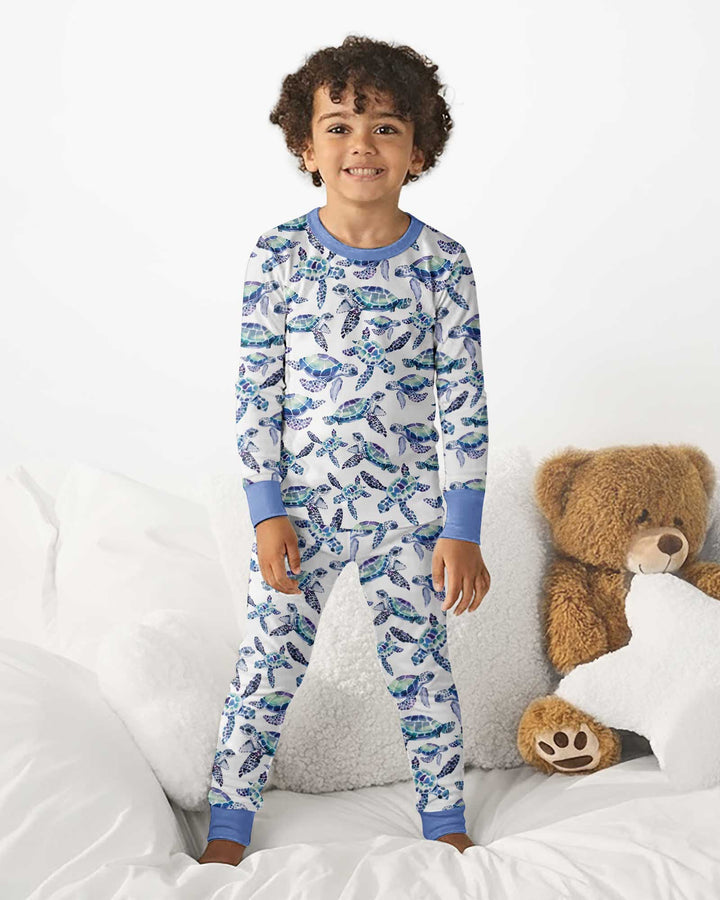 Sea Turtle Dream Bamboo Two Piece Long Sleeve Pajama Set