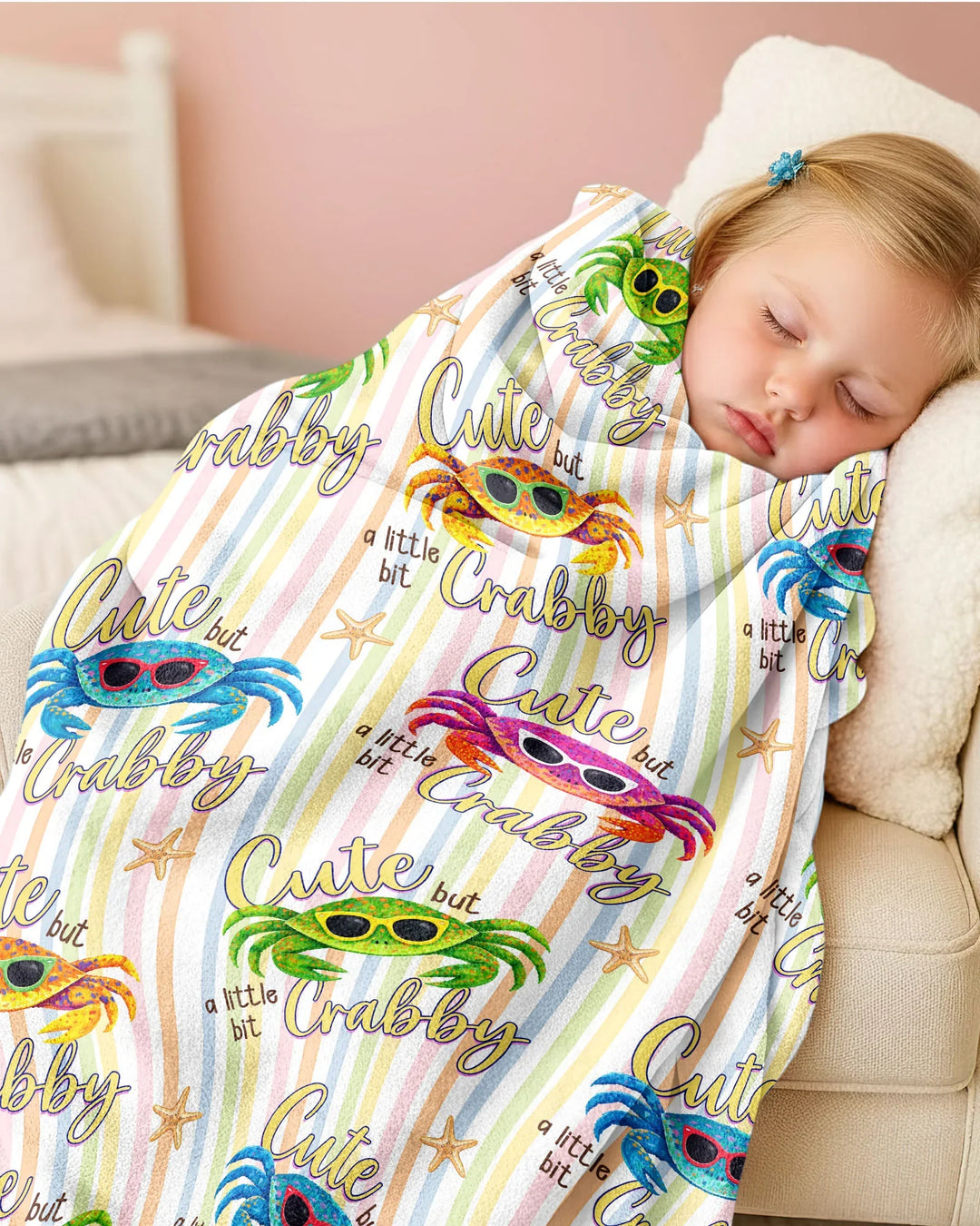 Cute But A Little Bit Crabby Bamboo Blanket