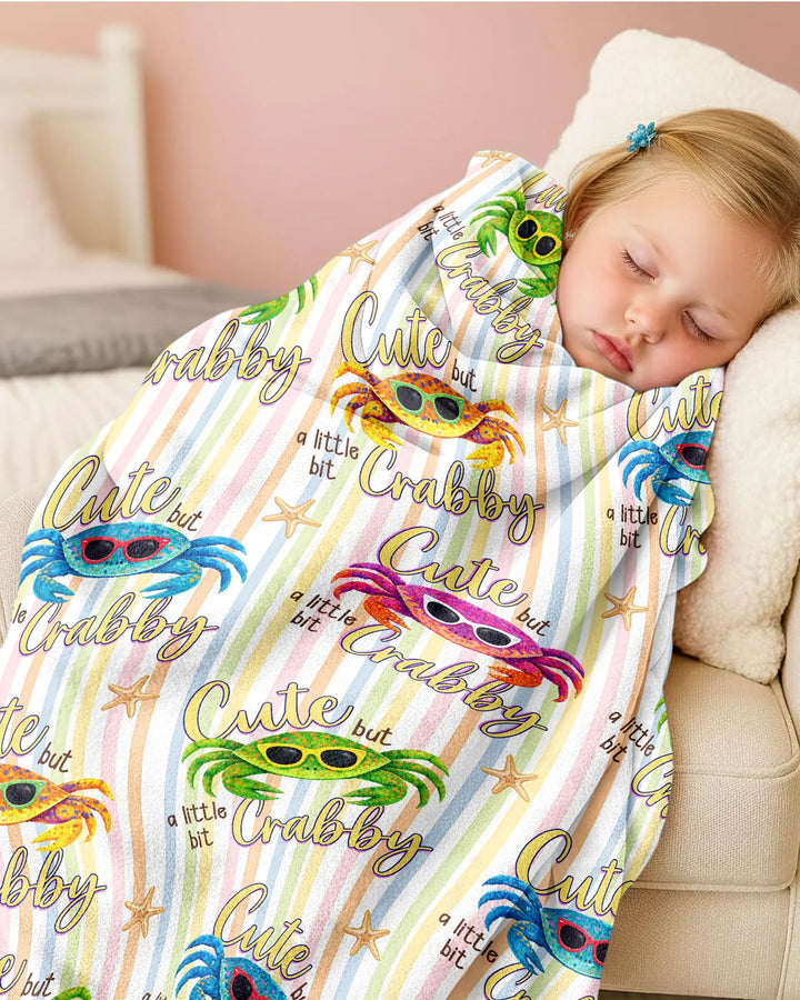 Cute But A Little Bit Crabby Bamboo Blanket