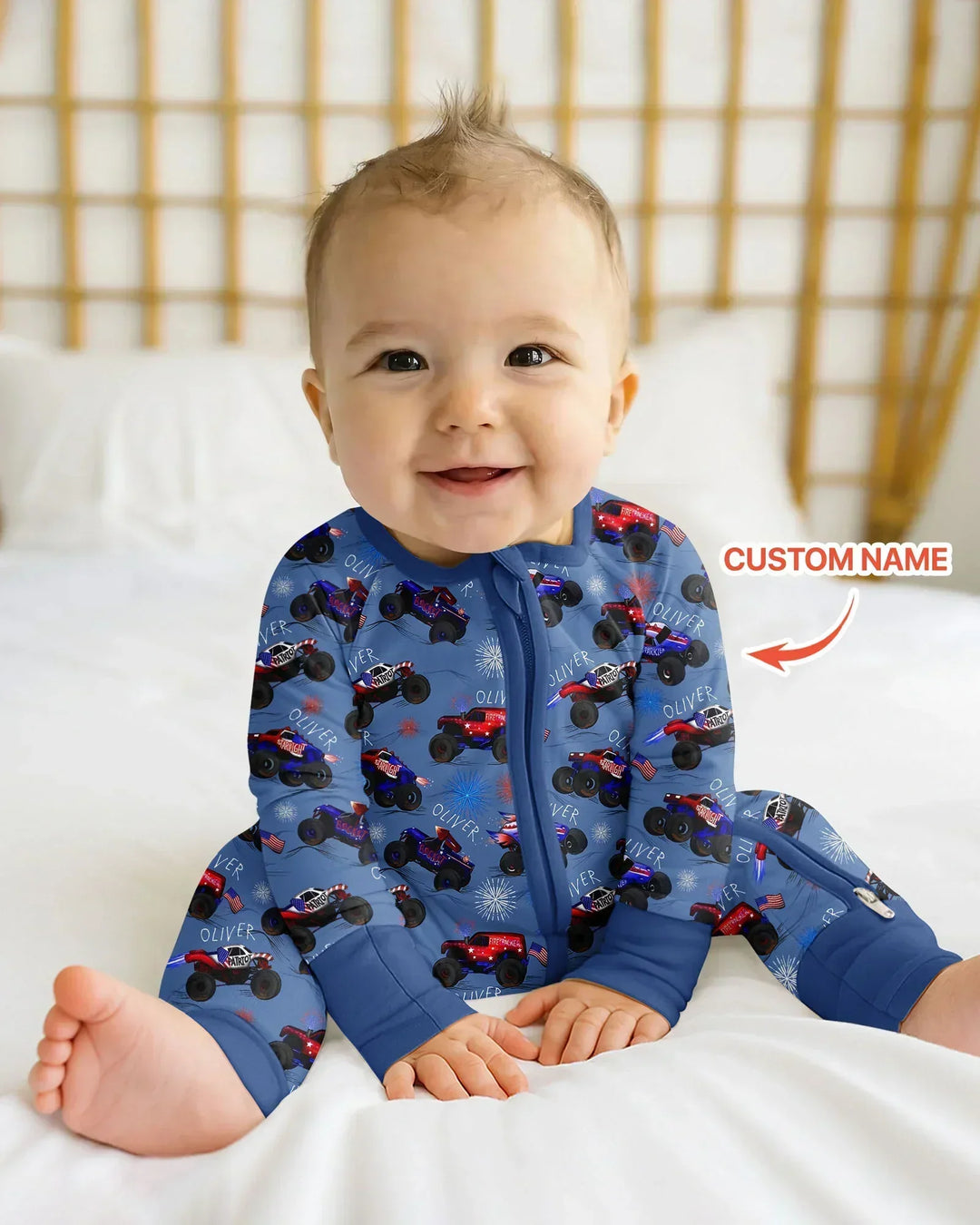 Gerippte Babykleidung mit individuellem Foto - Weich &amp; Skizzenhaft