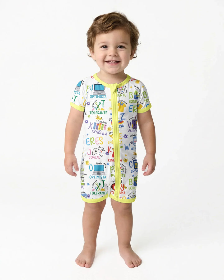 You Are Spanish Alphabet Version Bamboo Shorty Zippy