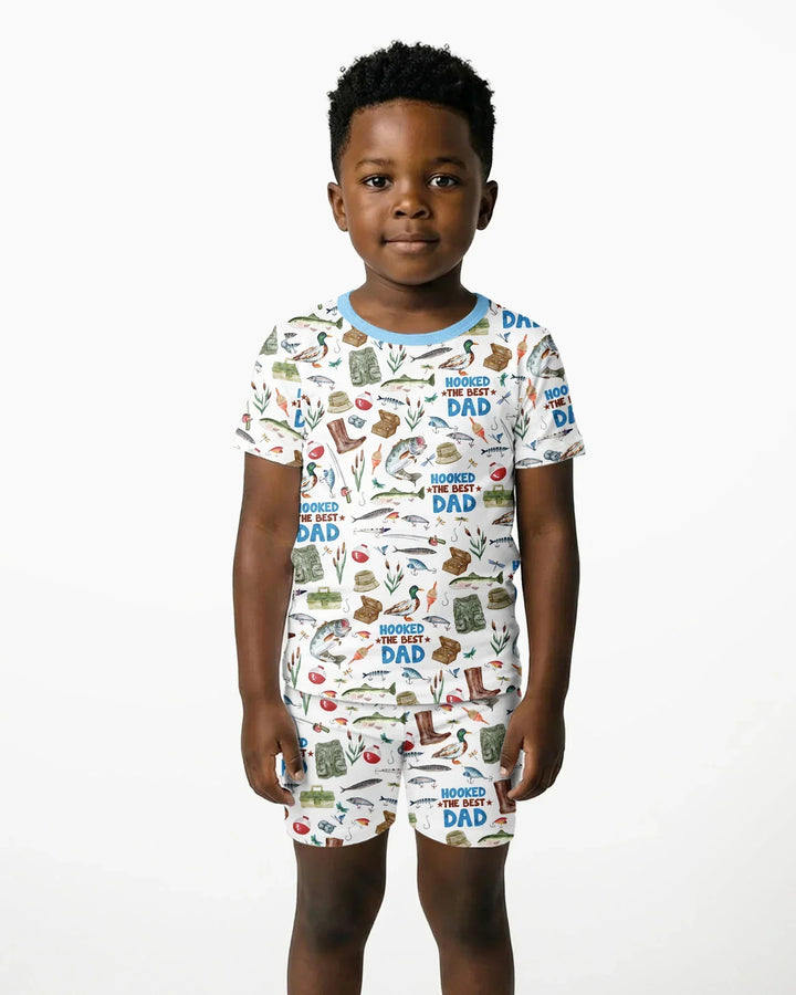 Template Zweiteiliges Pyjama-Set mit kurzen Ärmeln und Shorts