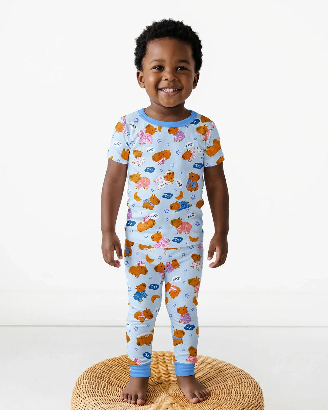 Zweiteiliges, kurzärmliges Pyjama-Set mit Marienkäfern