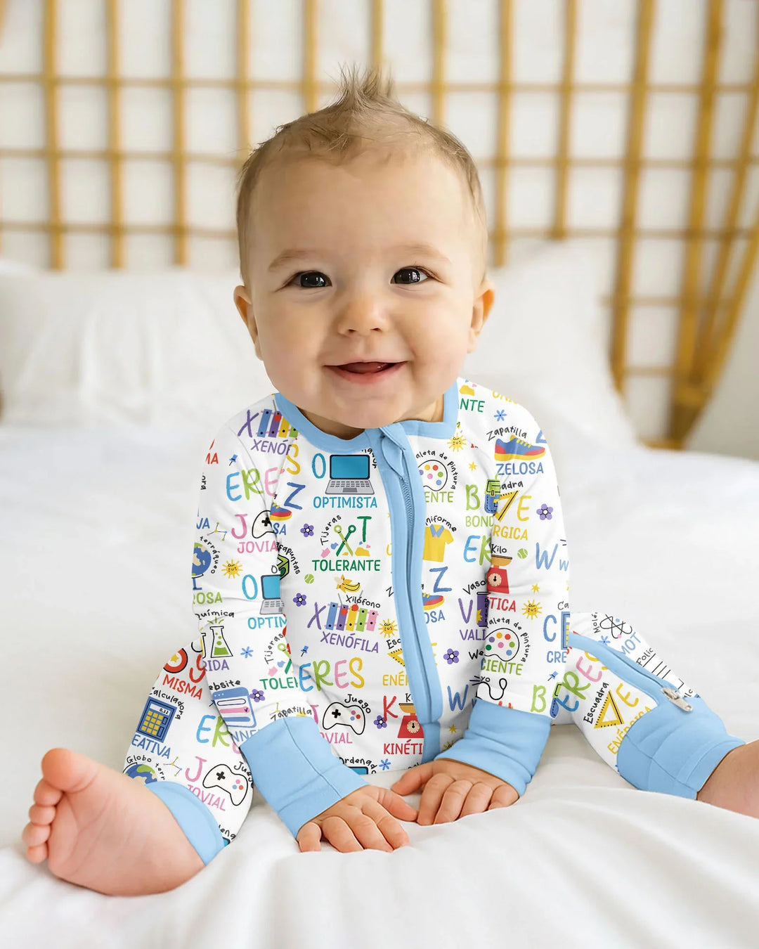 Gerippte Babykleidung mit individuellem Foto - Weich &amp; Skizzenhaft