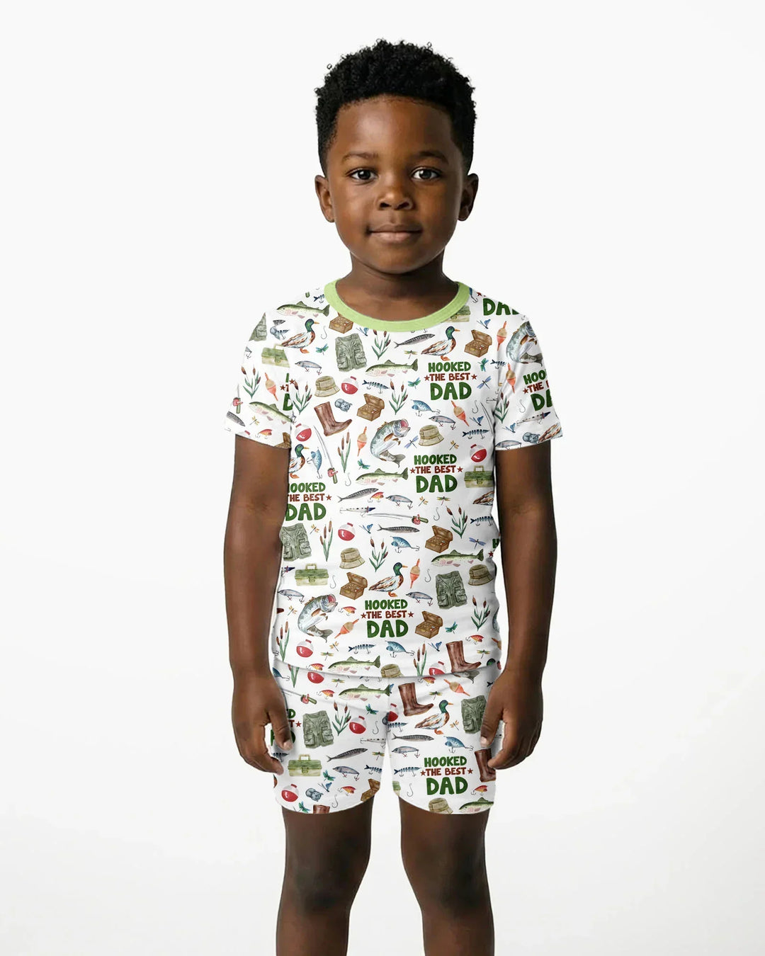 Template Zweiteiliges Pyjama-Set mit kurzen Ärmeln und Shorts