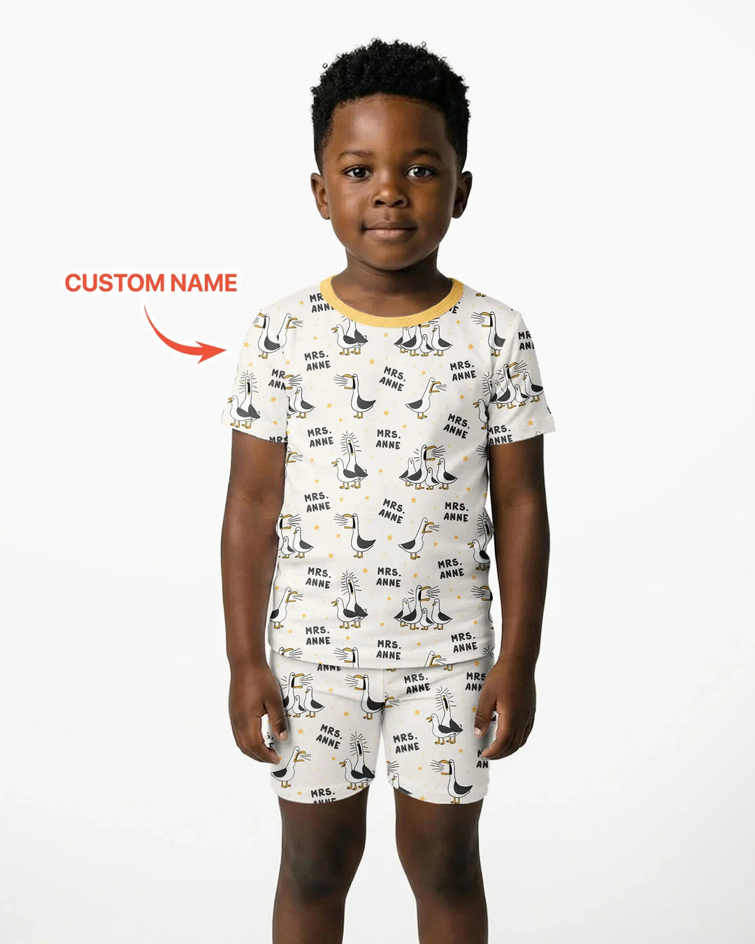 Zweiteiliges Pyjama-Set mit kurzen Ärmeln und Shorts im Sommer-Design