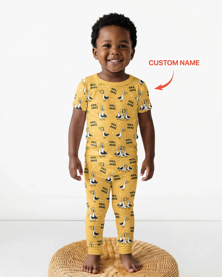 Zweiteiliges, kurzärmliges Pyjama-Set mit Marienkäfern