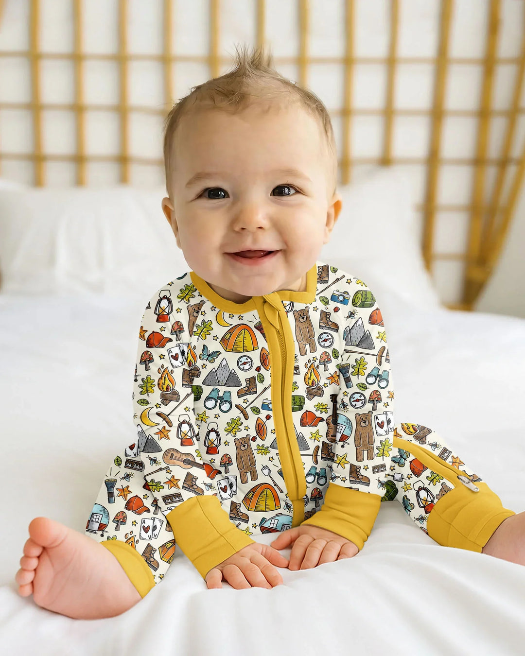 Gerippte Babykleidung mit individuellem Foto - Weich &amp; Skizzenhaft
