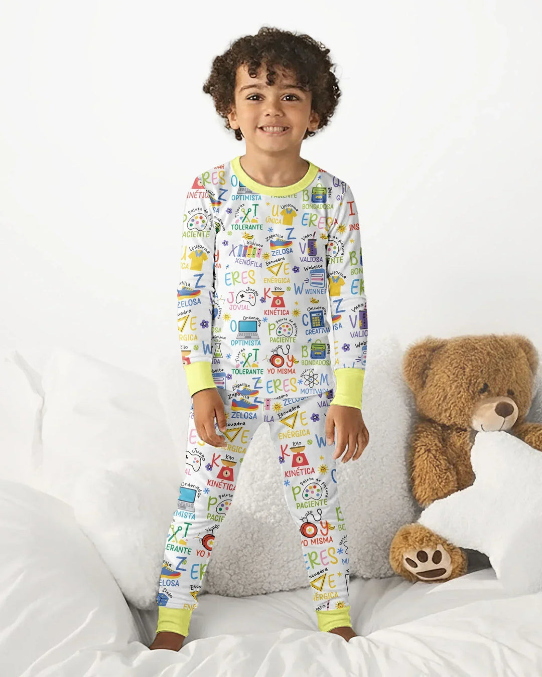 You Are Spanish Alphabet Version Bamboo Two Piece Long Sleeve Pajama Set