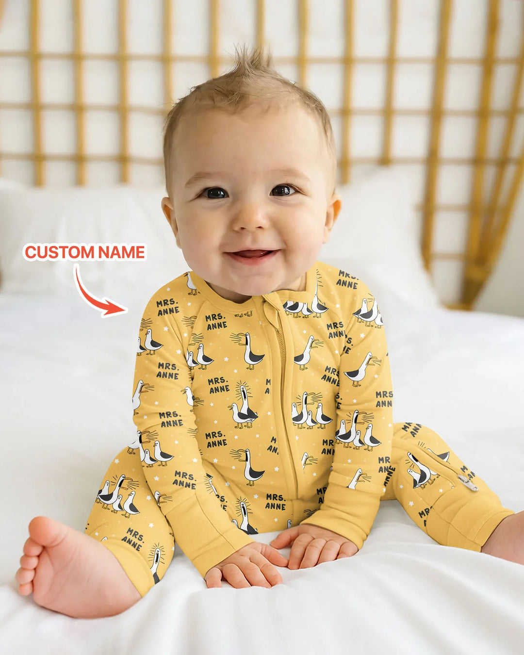 Gerippte Babykleidung mit individuellem Foto - Weich &amp; Skizzenhaft