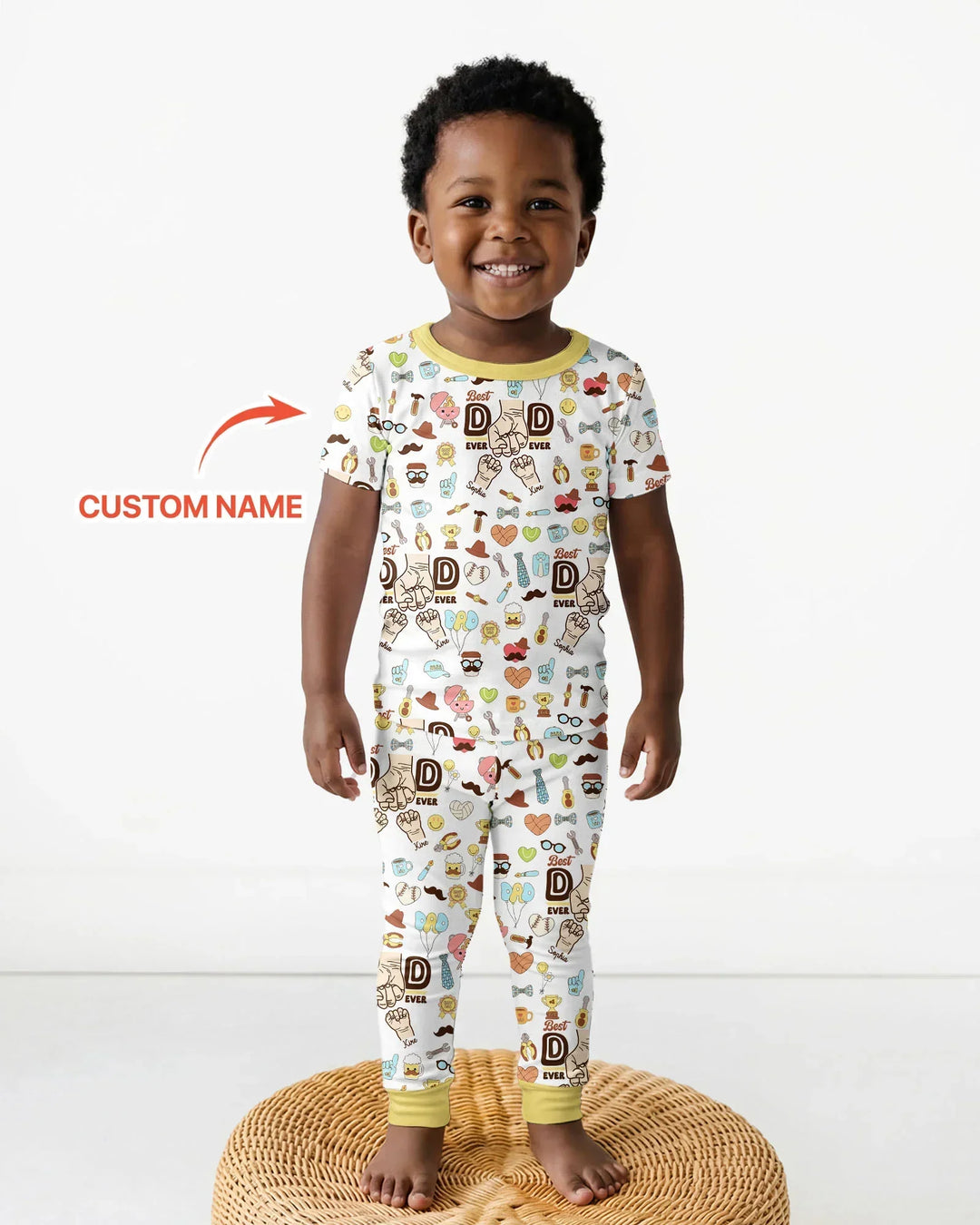 Zweiteiliges, kurzärmliges Pyjama-Set mit Marienkäfern