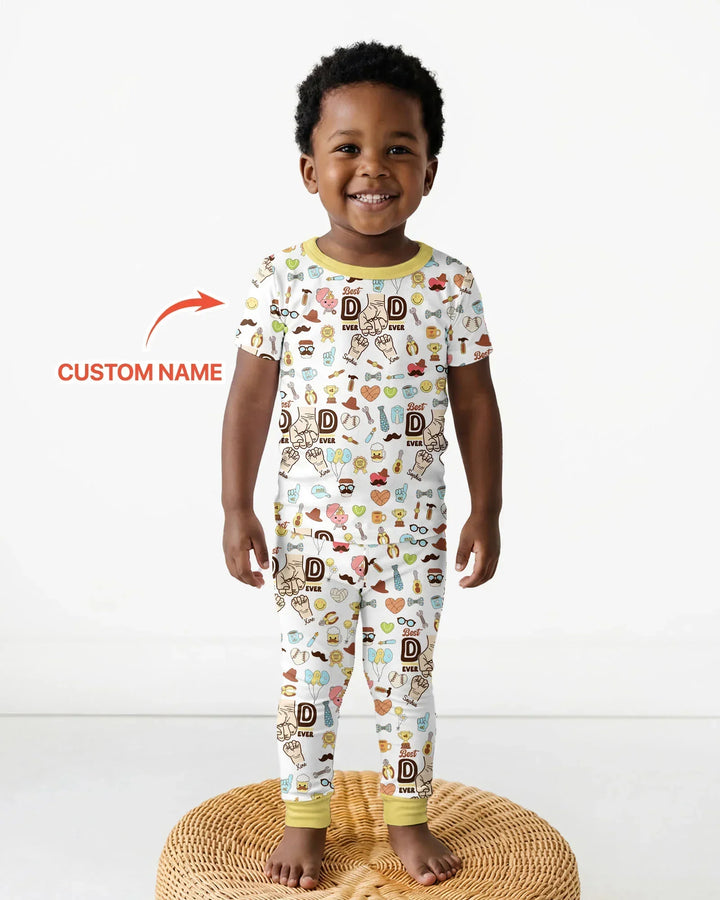 Zweiteiliges, kurzärmliges Pyjama-Set mit Marienkäfern