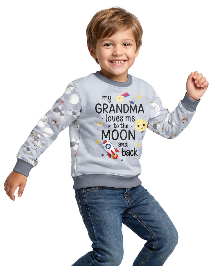 My Grandma Loves Me To The Moon And Back Bamboo Crewneck Sweatshirt