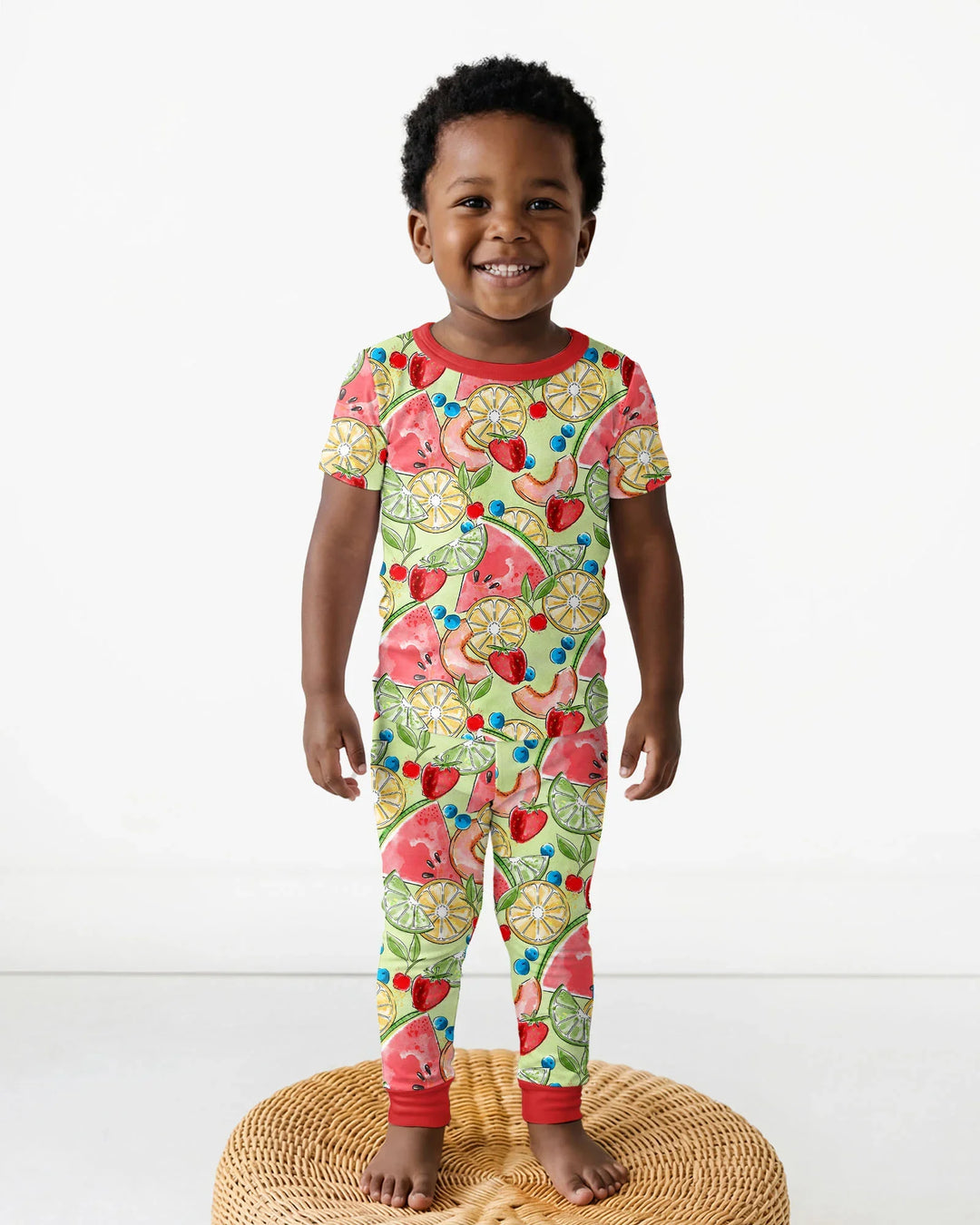 Zweiteiliges, kurzärmliges Pyjama-Set mit Marienkäfern