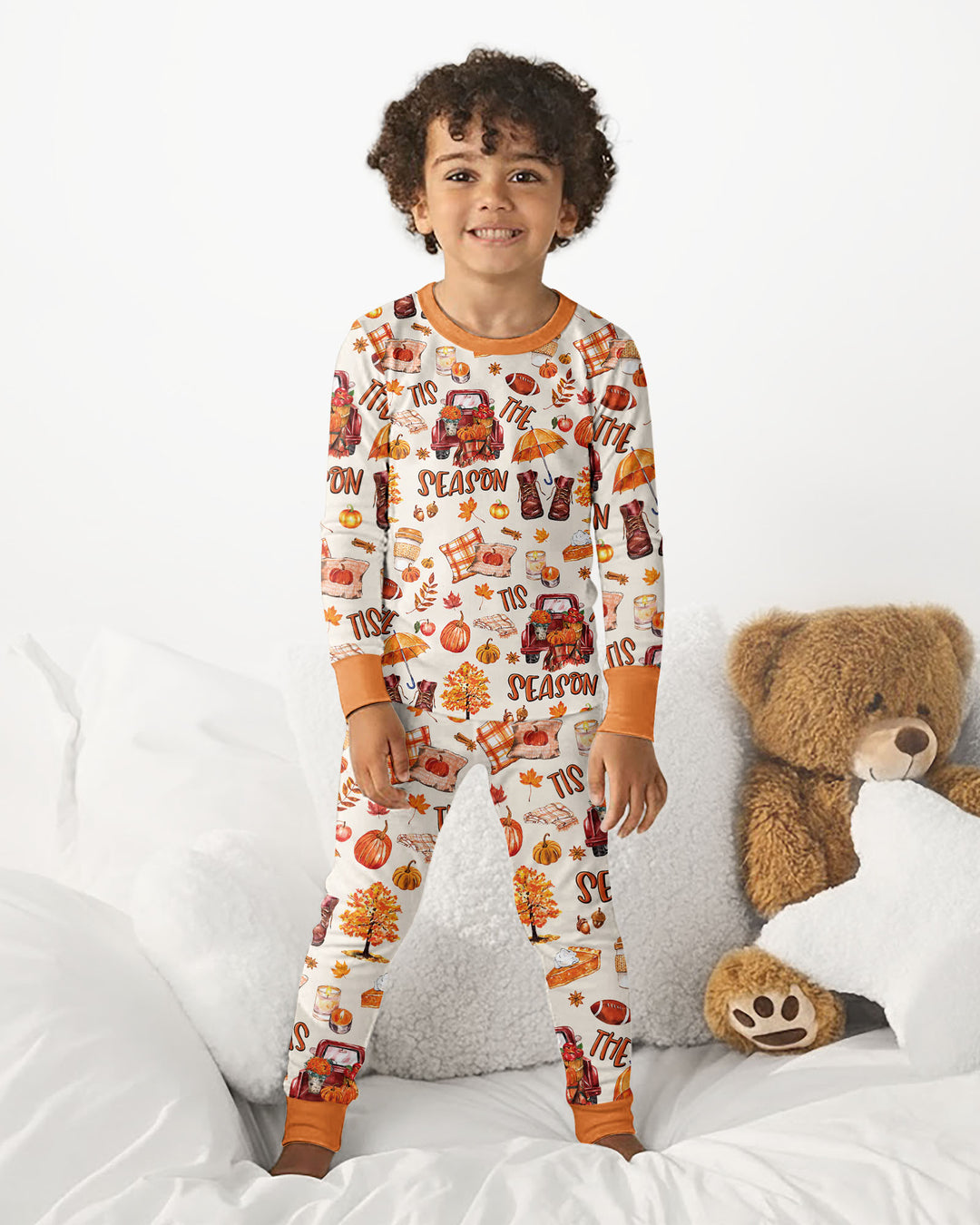 Fall Tis the Season Bamboo Two Piece Long Sleeve Pajama Set