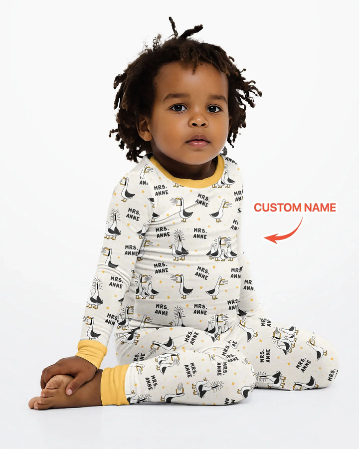 Zweiteiliges Langarm-Pyjama-Set mit Sommerfrüchten