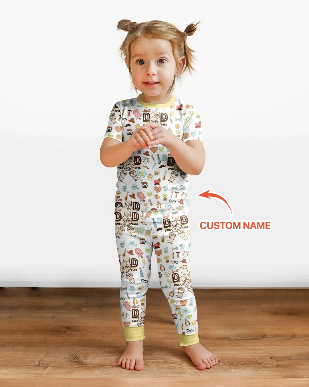 Zweiteiliges, kurzärmliges Pyjama-Set mit Marienkäfern