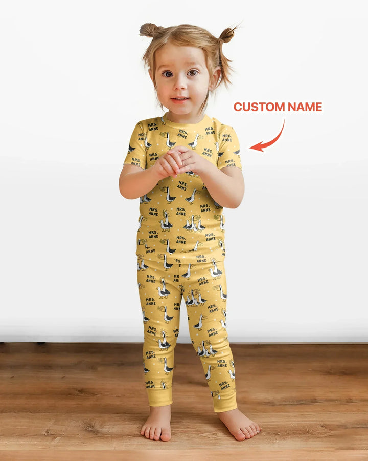 Zweiteiliges, kurzärmliges Pyjama-Set mit Marienkäfern