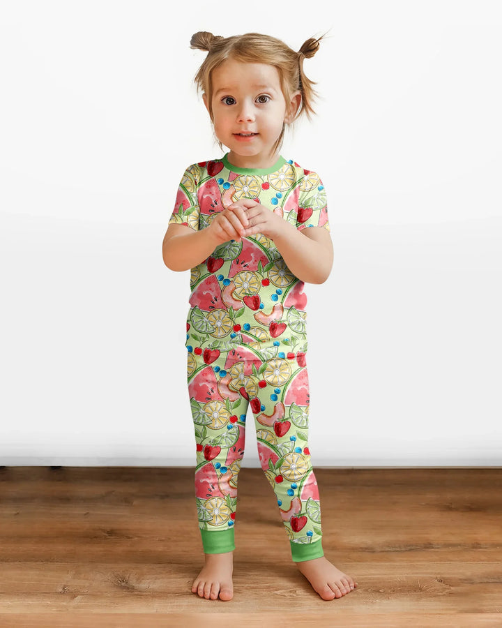 Zweiteiliges, kurzärmliges Pyjama-Set mit Marienkäfern