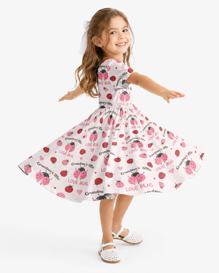 Grandma's Little Love Bug Bamboo Twirl Dress