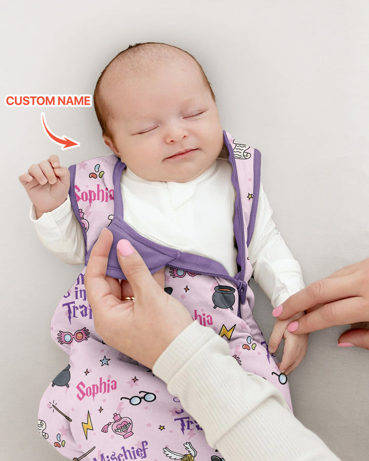 Custom Name Mischief Maker In Training Bamboo Sleep Bag