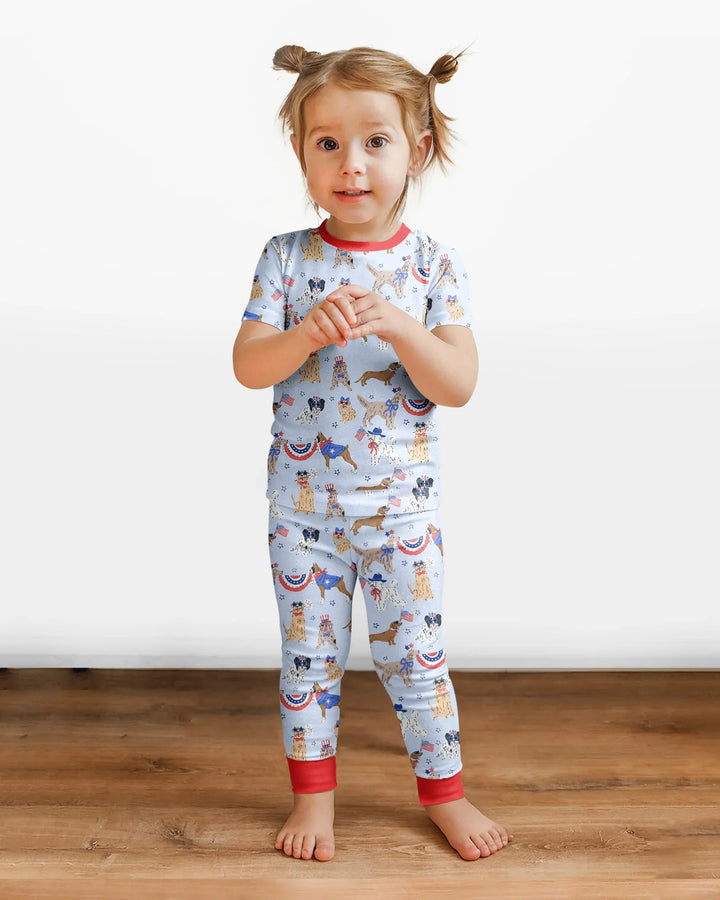 Zweiteiliges, kurzärmliges Pyjama-Set mit Marienkäfern