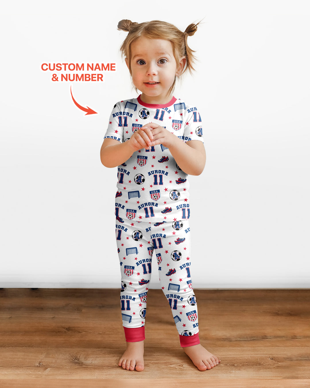 Zweiteiliges, kurzärmliges Pyjama-Set mit Marienkäfern