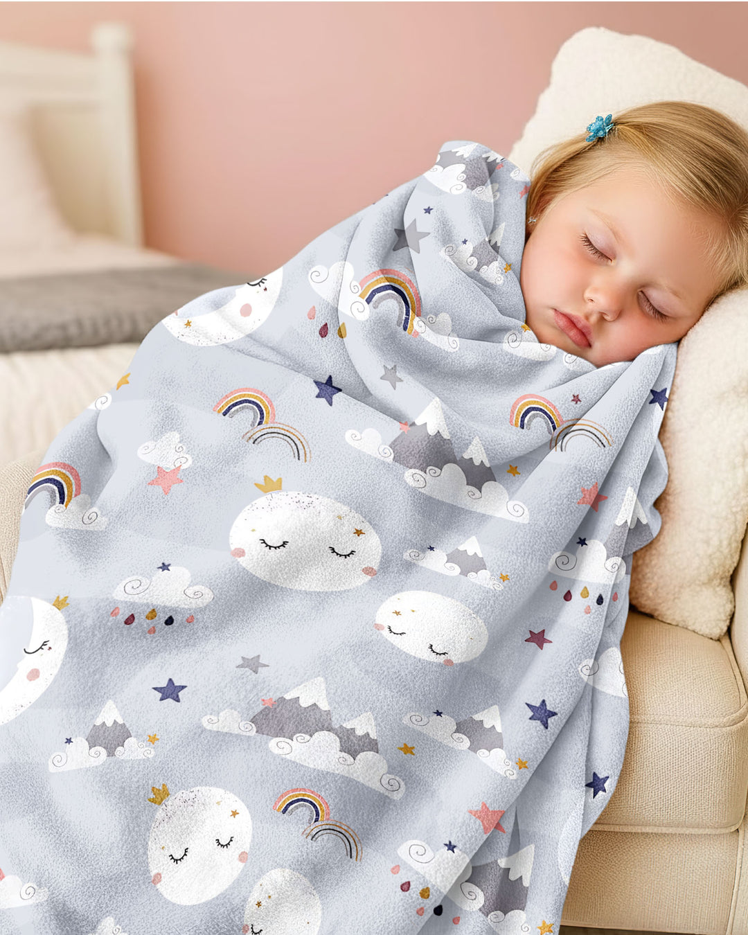 My Grandma Loves Me To The Moon And Back Bamboo Blanket