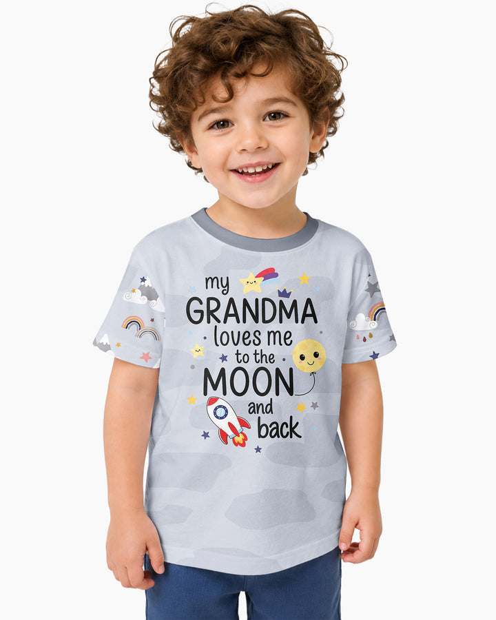 My Grandma Loves Me To The Moon And Back Bamboo Crewneck T-Shirt
