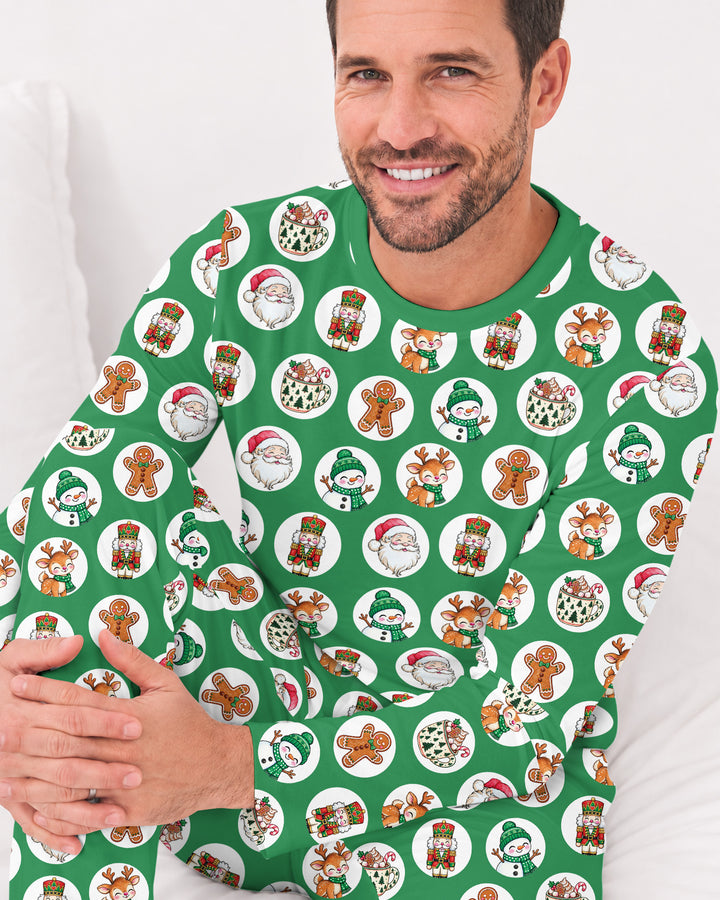 Distressed Holiday Bamboo Men's Pajama Set