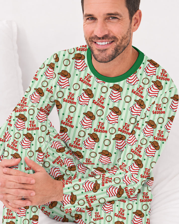 Western Christmas Tis the Season Bamboo Men's Pajama Set