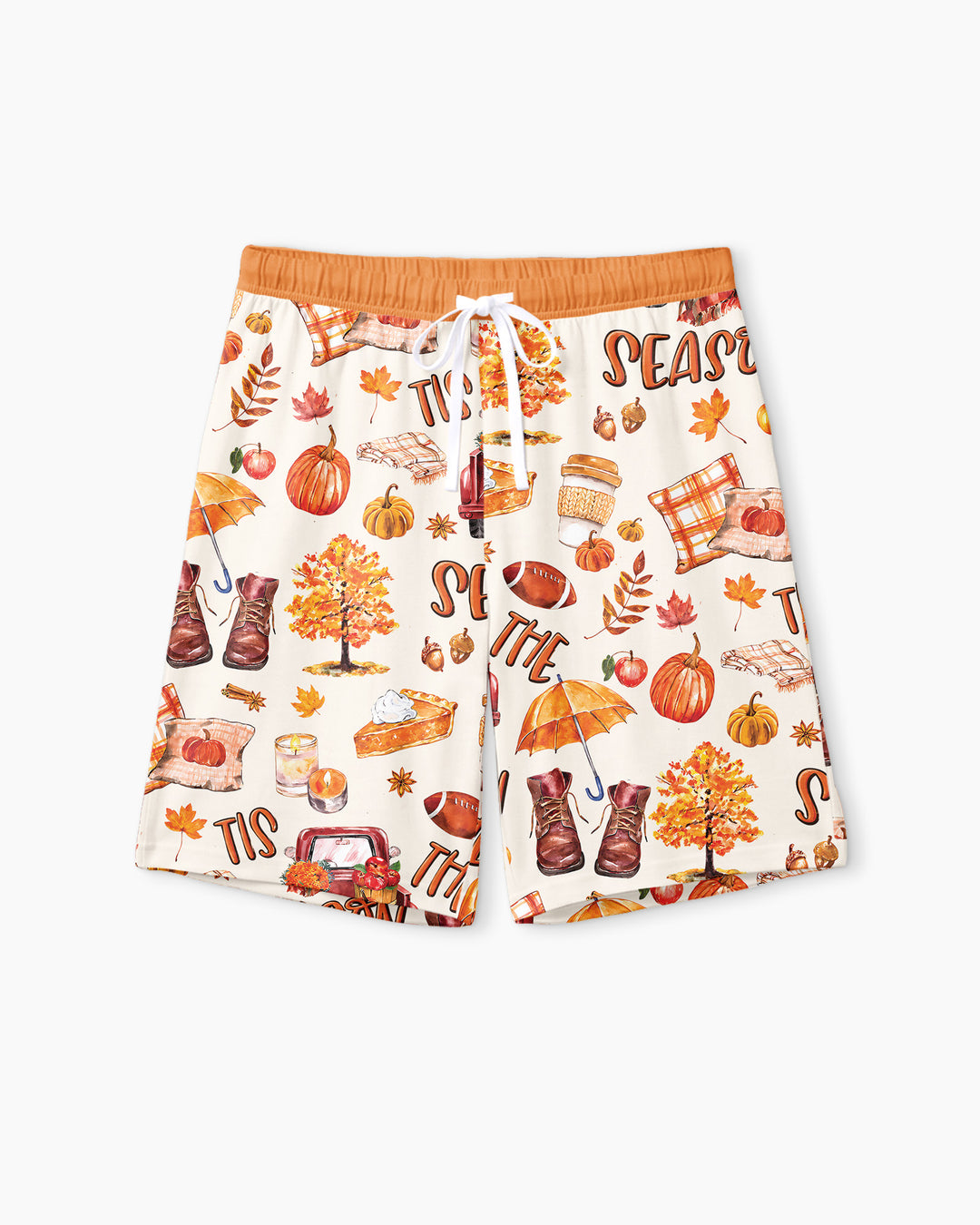Fall Tis the Season Bamboo Men Short Sleeve Short Pajama Set