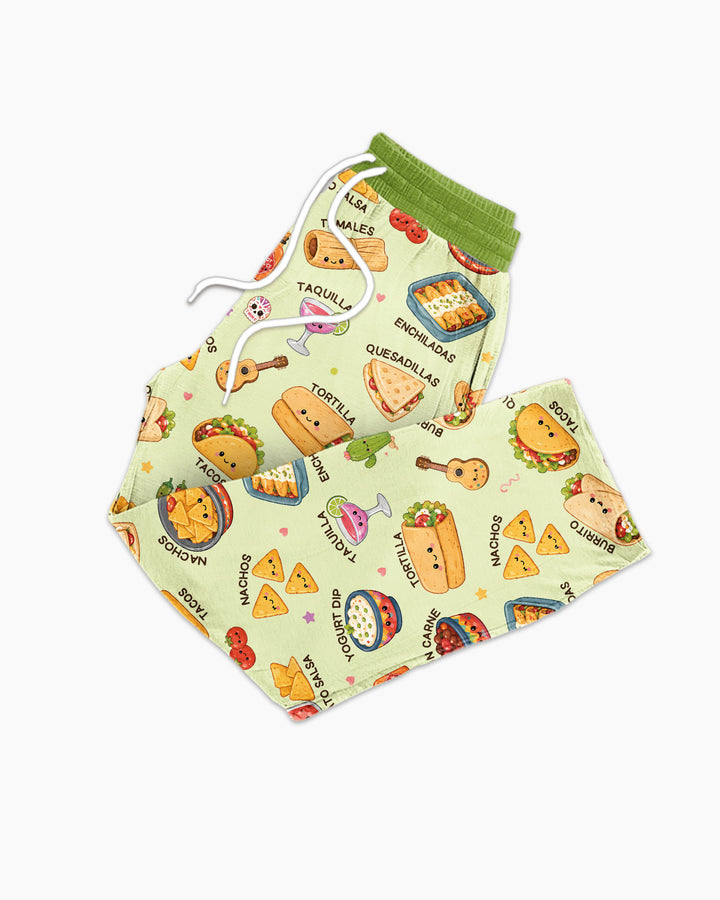 Kawaii Mexican Food Bamboo Men's Pajama Set