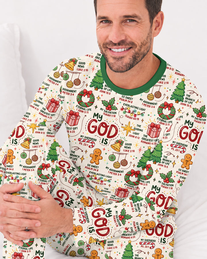 Christmas My God Is Bamboo Men's Pajama Set