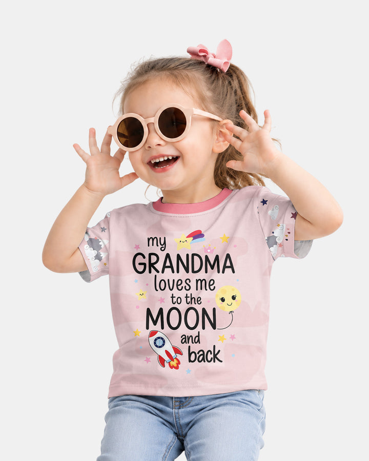 My Grandma Loves Me To The Moon And Back Bamboo Crewneck T-Shirt
