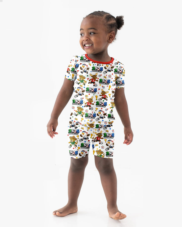 Schlafanzug-Set zweiteilig, kurze Ärmel, kurze Hose, Bambus
