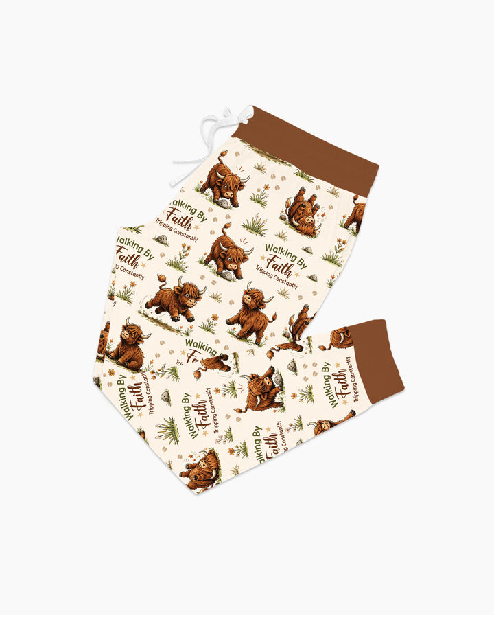 Walking By Faith Tripping Constantly Bamboo Women Pajama Set