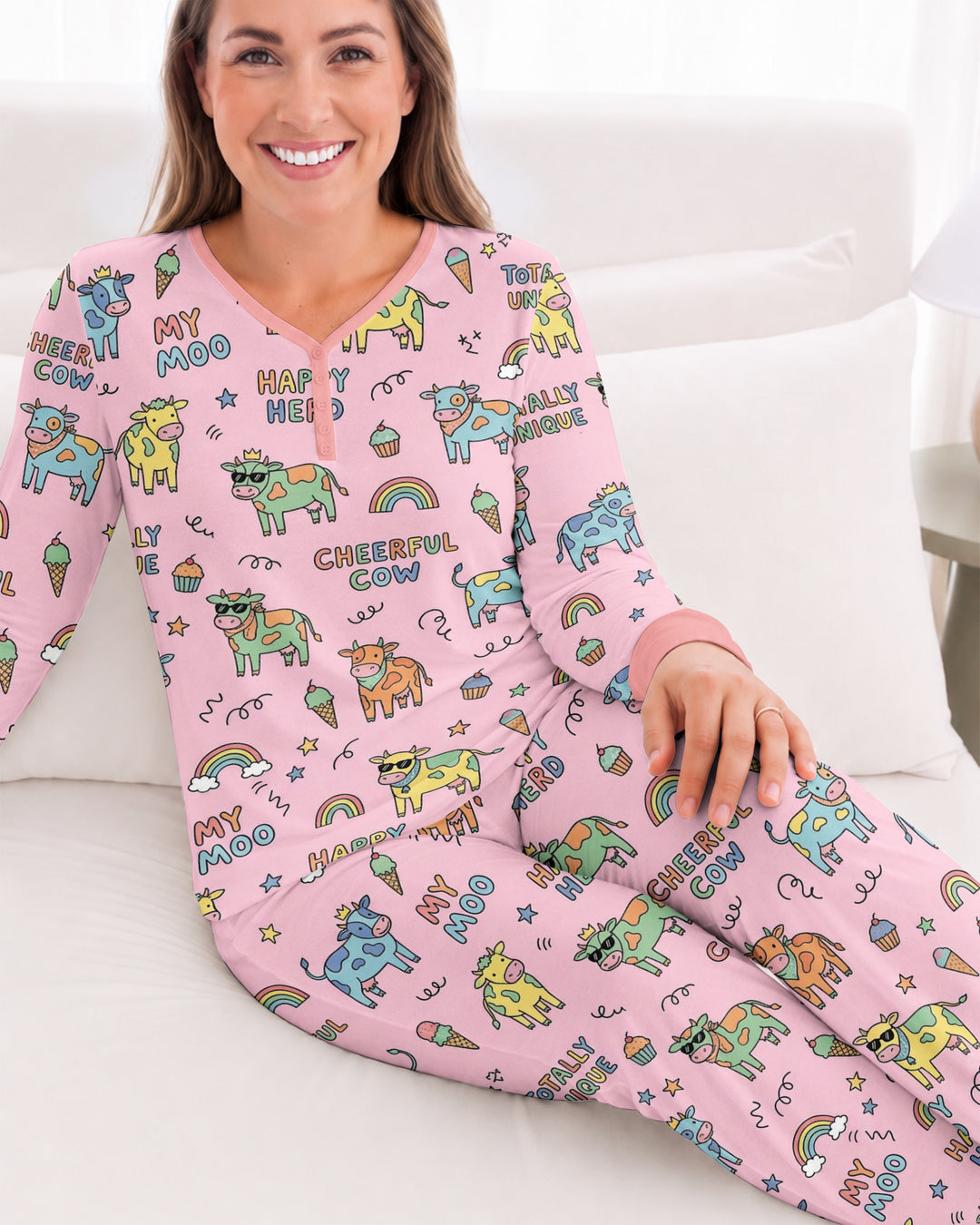 Not Your Ordinary Cow Bamboo Women Pajama Set