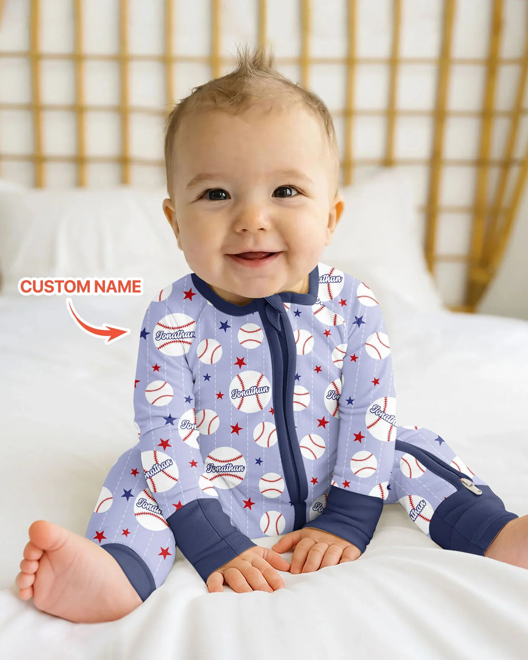 Gerippte Babykleidung mit individuellem Foto - Weich &amp; Skizzenhaft