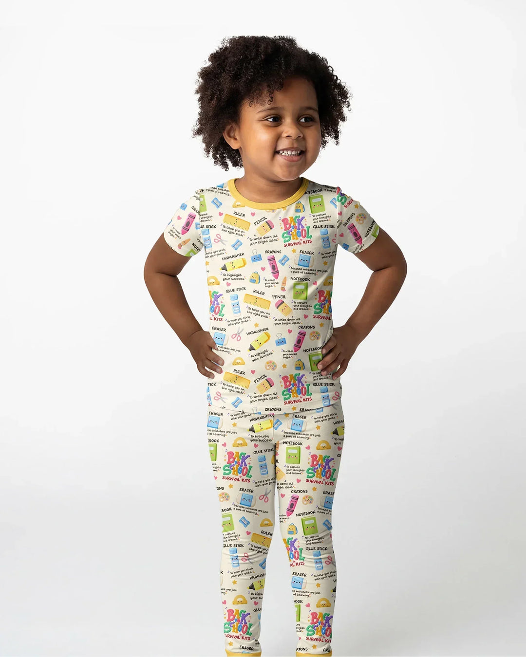 Zweiteiliges, kurzärmliges Pyjama-Set mit Marienkäfern