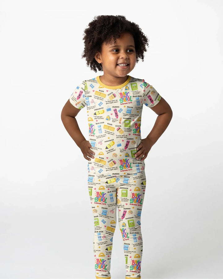 Zweiteiliges, kurzärmliges Pyjama-Set mit Marienkäfern