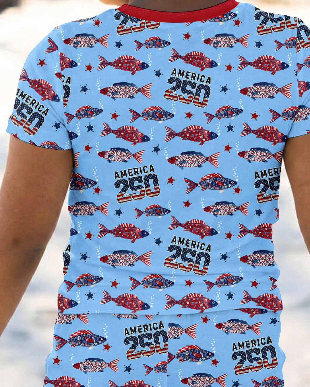 Zweiteiliges, kurzärmliges Pyjama-Set mit Marienkäfern