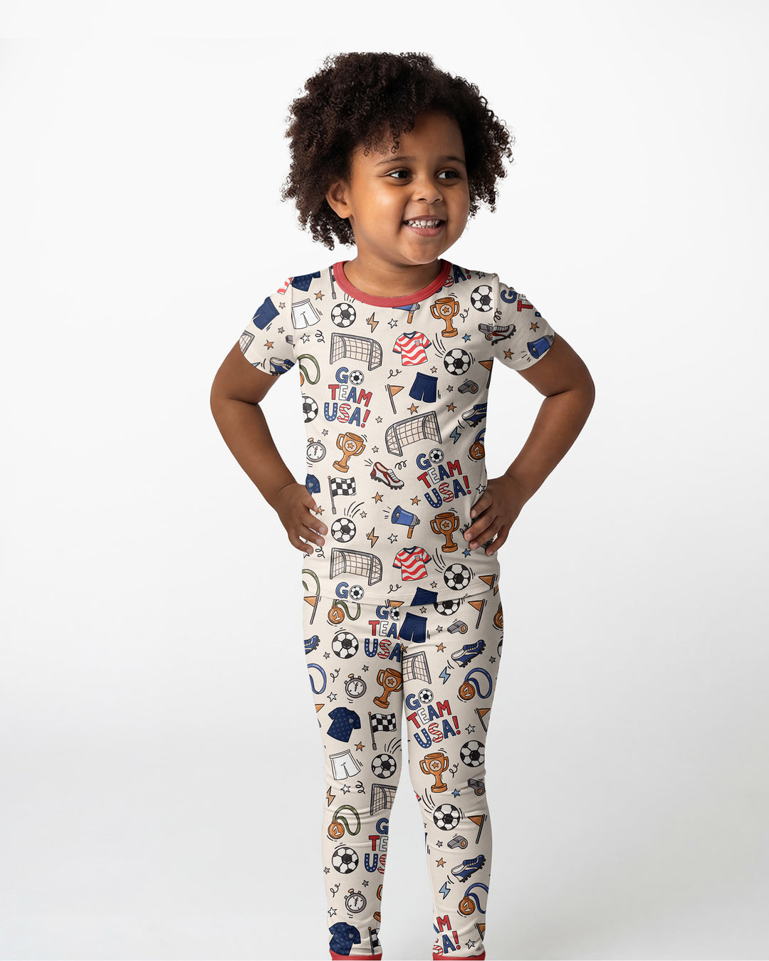 Zweiteiliges, kurzärmliges Pyjama-Set mit Marienkäfern